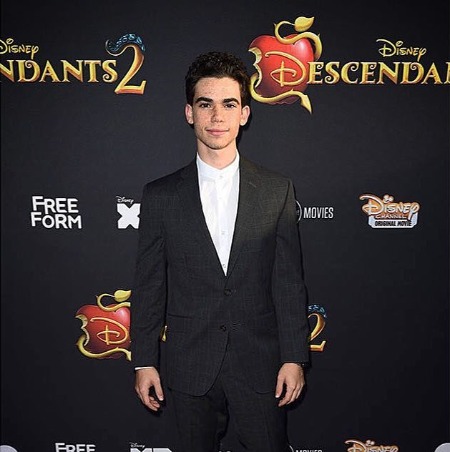 Cameron Boyce was present at the premiere of Descendants 2.
